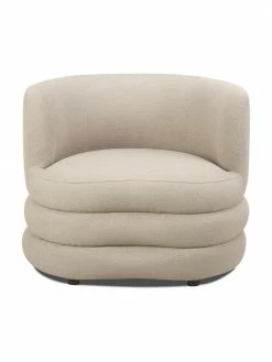 Westwing Collection Fauteuil design tissu bouclé gris clair Solomon, larg. 95 x prof. 80 cm -furniture Soldes Fauteuil design tissu boucle gris clair Solomon 3