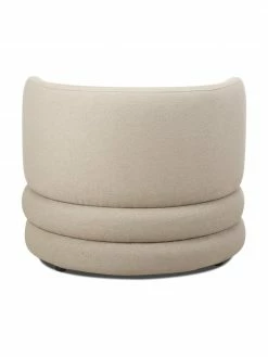 Westwing Collection Fauteuil design tissu bouclé gris clair Solomon, larg. 95 x prof. 80 cm -furniture Soldes Fauteuil design tissu boucle gris clair Solomon 5