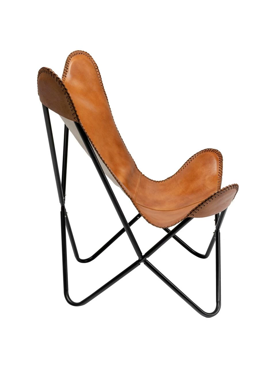 Kare Design Fauteuil en cuir marron Winny, larg. 70 x prof. 75 cm 4 Kare Design Fauteuil en cuir marron Winny, larg. 70 x prof. 75 cm – Image 4