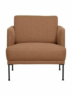 Westwing Collection Fauteuil en nougat avec pieds en métal Fluente, larg. 74 x prof. 85 cm 9 Westwing Collection Fauteuil en nougat avec pieds en métal Fluente, larg. 74 x prof. 85 cm -furniture Soldes Fauteuil en nougat avec pieds en metal Fluente 3