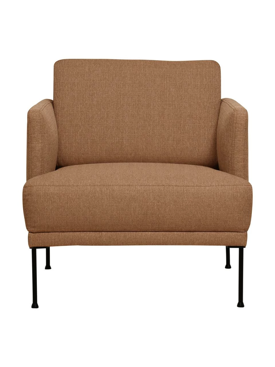 Westwing Collection Fauteuil en nougat avec pieds en métal Fluente, larg. 74 x prof. 85 cm 4 Westwing Collection Fauteuil en nougat avec pieds en métal Fluente, larg. 74 x prof. 85 cm – Image 4