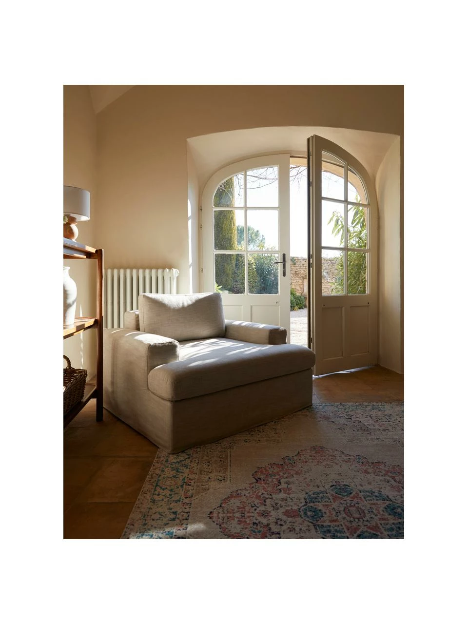 Westwing Collection Fauteuil gris Russell, larg. 103 x haut. 77 cm 2 Westwing Collection Fauteuil gris Russell, larg. 103 x haut. 77 cm – Image 2