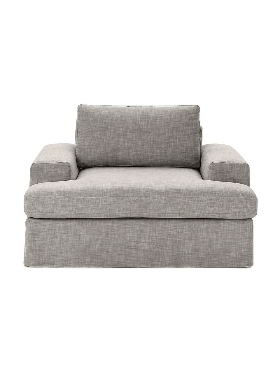 Westwing Collection Fauteuil gris Russell, larg. 103 x haut. 77 cm 4 Westwing Collection Fauteuil gris Russell, larg. 103 x haut. 77 cm – Image 4