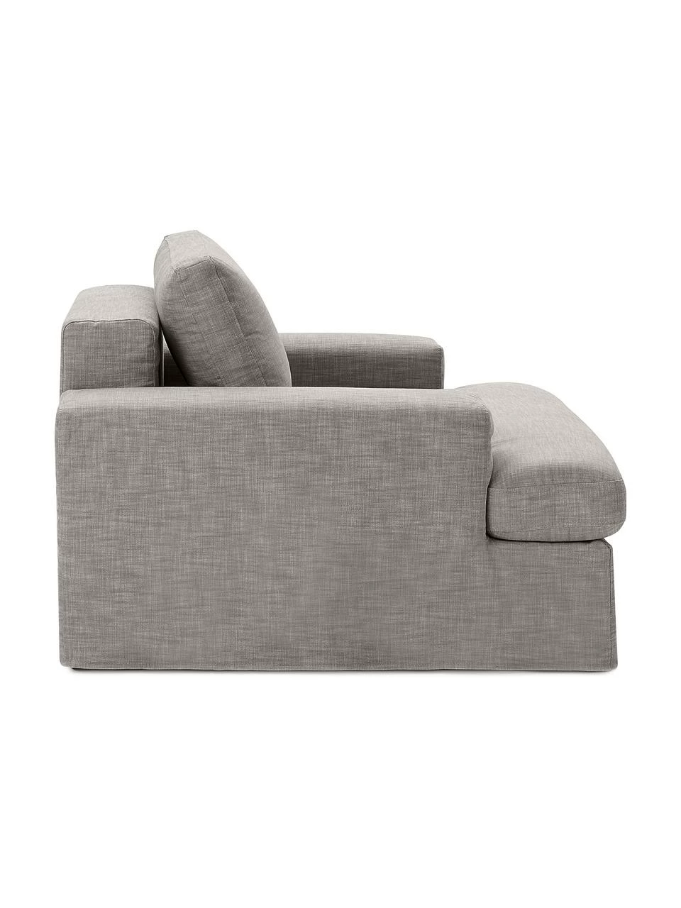 Westwing Collection Fauteuil gris Russell, larg. 103 x haut. 77 cm 5 Westwing Collection Fauteuil gris Russell, larg. 103 x haut. 77 cm – Image 5