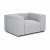 Westwing Collection Fauteuil gris clair Lennon, larg. 130 x prof. 101 cm