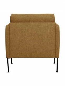 Westwing Collection Fauteuil jaune ocre pieds en métal Fluente, larg. 74 x haut. 85 cm -furniture Soldes Fauteuil jaune ocre pieds en metal Fluente 4