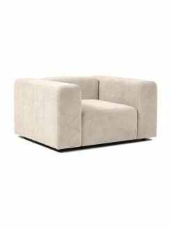 Westwing Collection Fauteuil lounge beige Lena, larg. 134 x prof. 106 cm