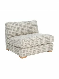 Fauteuil lounge beige/blanc Stories, larg. 93 x prof. 91 cm