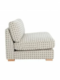 Fauteuil lounge beige/blanc Stories, larg. 93 x prof. 91 cm -furniture Soldes Fauteuil lounge beigeblanc Stories 5
