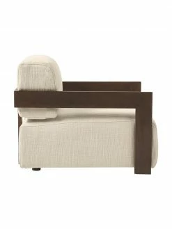 Westwing Collection Fauteuil lounge blanc crème Cooper, larg. 71 x prof. 98 cm -furniture Soldes Fauteuil lounge blanc creme Cooper 4