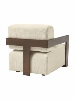 Westwing Collection Fauteuil lounge blanc crème Cooper, larg. 71 x prof. 98 cm -furniture Soldes Fauteuil lounge blanc creme Cooper 5