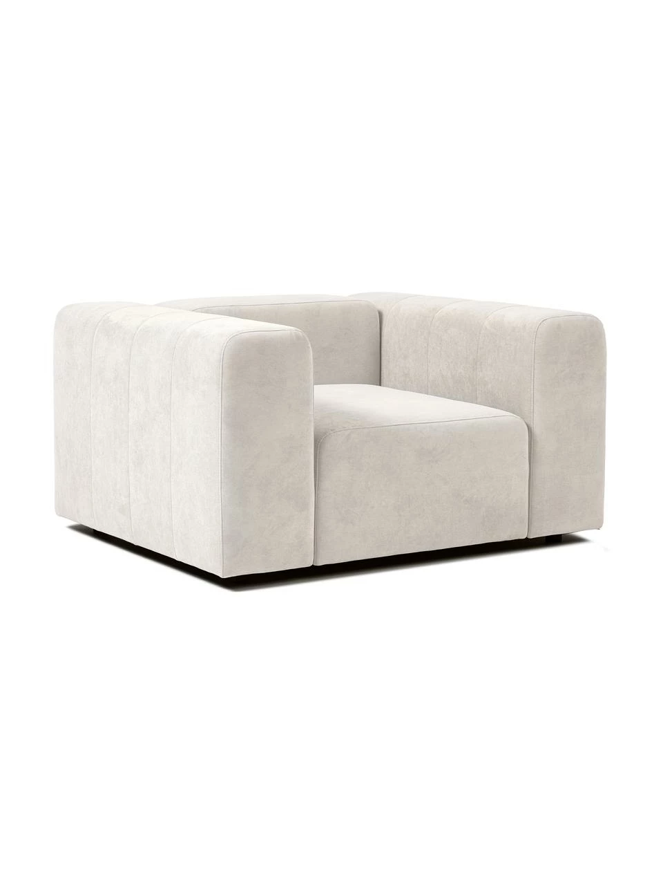 Westwing Collection Fauteuil lounge blanc crème Lena, larg. 134 x prof. 106 cm 1 Westwing Collection Fauteuil lounge blanc crème Lena, larg. 134 x prof. 106 cm