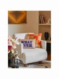 Westwing Collection Fauteuil lounge blanc crème pieds en bois Coco, larg. 92 x prof. 79 cm -furniture Soldes Fauteuil lounge blanc creme pieds en bois Coco 3