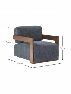 Westwing Collection Fauteuil lounge bleu foncé Cooper, larg. 71 x prof. 98 cm 8 Westwing Collection Fauteuil lounge bleu foncé Cooper, larg. 71 x prof. 98 cm -furniture Soldes Fauteuil lounge bleu fonce Cooper 2