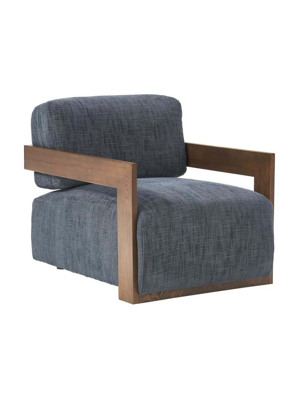 Westwing Collection Fauteuil lounge bleu foncé Cooper, larg. 71 x prof. 98 cm 1 Westwing Collection Fauteuil lounge bleu foncé Cooper, larg. 71 x prof. 98 cm