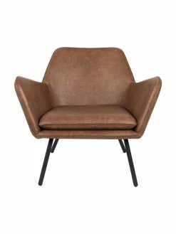 Fauteuil lounge cuir synthétique Bon, larg. 80 x prof. 76 cm -furniture Soldes Fauteuil lounge cuir synthetique Bon 11