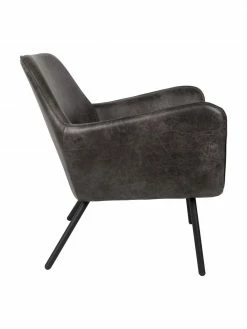 Fauteuil lounge cuir synthétique Bon, larg. 80 x prof. 76 cm -furniture Soldes Fauteuil lounge cuir synthetique Bon 3