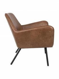 Fauteuil lounge cuir synthétique Bon, larg. 80 x prof. 76 cm -furniture Soldes Fauteuil lounge cuir synthetique Bon 9