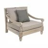 Bizzotto Fauteuil lounge de jardin en teck Bali, larg. 90 x prof. 90 cm