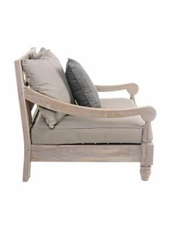 Bizzotto Fauteuil lounge de jardin en teck Bali, larg. 90 x prof. 90 cm -furniture Soldes Fauteuil lounge de jardin en teck Bali 5