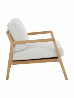 Westwing Collection Fauteuil lounge en bois Becky, larg. 73 x prof. 90 cm -furniture Soldes Fauteuil lounge en bois Becky 11