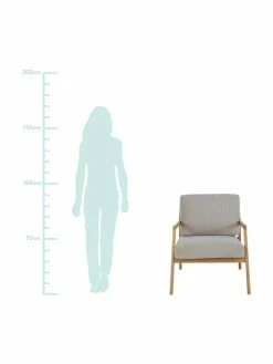 Westwing Collection Fauteuil lounge en bois Becky, larg. 73 x prof. 90 cm -furniture Soldes Fauteuil lounge en bois Becky 15