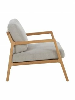 Westwing Collection Fauteuil lounge en bois Becky, larg. 73 x prof. 90 cm -furniture Soldes Fauteuil lounge en bois Becky 17