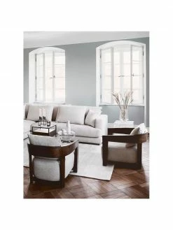 Eichholtz Fauteuil lounge en bois Rubautelli, larg. 74 x prof. 80 cm -furniture Soldes Fauteuil lounge en bois Rubautelli 5