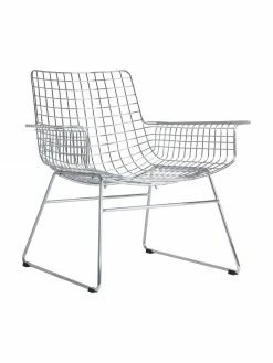 HKliving Fauteuil lounge en métal Wire, larg. 84 x prof. 70 cm -furniture Soldes Fauteuil lounge en metal Wire 5