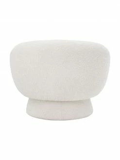 Bloomingville Fauteuil lounge en tissu bouclé blanc Ted, larg. 93 x prof. 82 cm -furniture Soldes Fauteuil lounge en tissu boucle blanc Ted 5