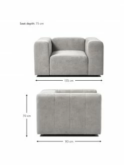Westwing Collection Fauteuil lounge gris argenté Lena, larg. 134 x prof. 106 cm 8 Westwing Collection Fauteuil lounge gris argenté Lena, larg. 134 x prof. 106 cm -furniture Soldes Fauteuil lounge gris argente Lena 2