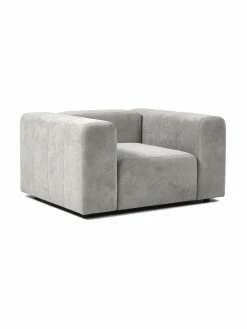 Westwing Collection Fauteuil lounge gris argenté Lena, larg. 134 x prof. 106 cm