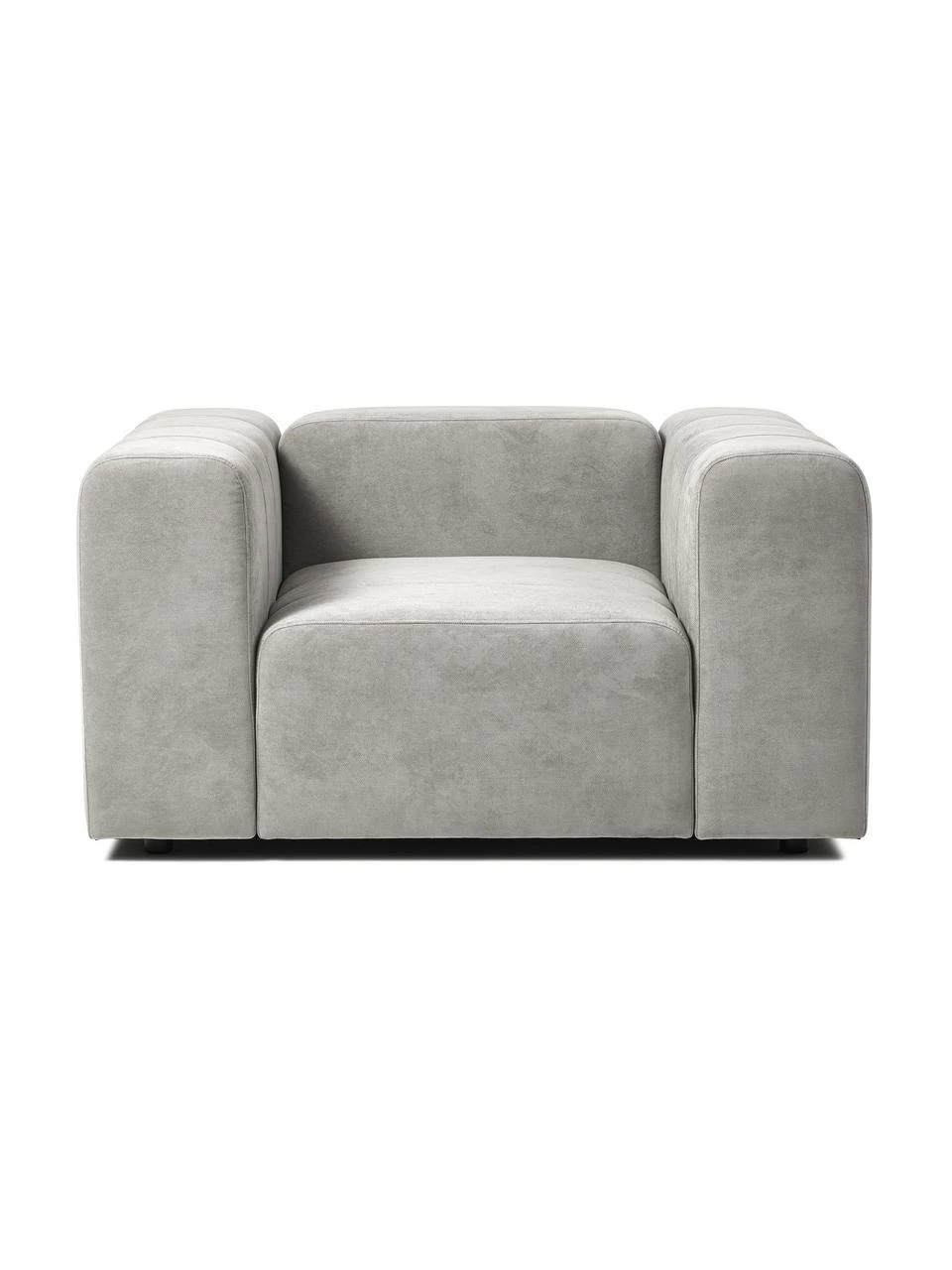 Westwing Collection Fauteuil lounge gris argenté Lena, larg. 134 x prof. 106 cm 4 Westwing Collection Fauteuil lounge gris argenté Lena, larg. 134 x prof. 106 cm – Image 4
