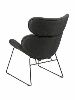 Fauteuil lounge moderne gris foncé Cazar, larg. 69 x prof. 79 cm -furniture Soldes Fauteuil lounge moderne gris fonce Cazar 5