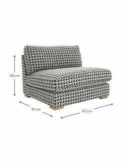 Fauteuil lounge noir/blanc Stories, larg. 93 x prof. 91 cm -furniture Soldes Fauteuil lounge noirblanc Stories 2