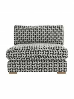 Fauteuil lounge noir/blanc Stories, larg. 93 x prof. 91 cm -furniture Soldes Fauteuil lounge noirblanc Stories 3