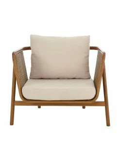 Fauteuil lounge rotin Callo, larg. 106 x prof. 79 cm