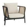 Fauteuil lounge rotin noir Callo, larg. 106 x prof. 79 cmDisponibilité limitée