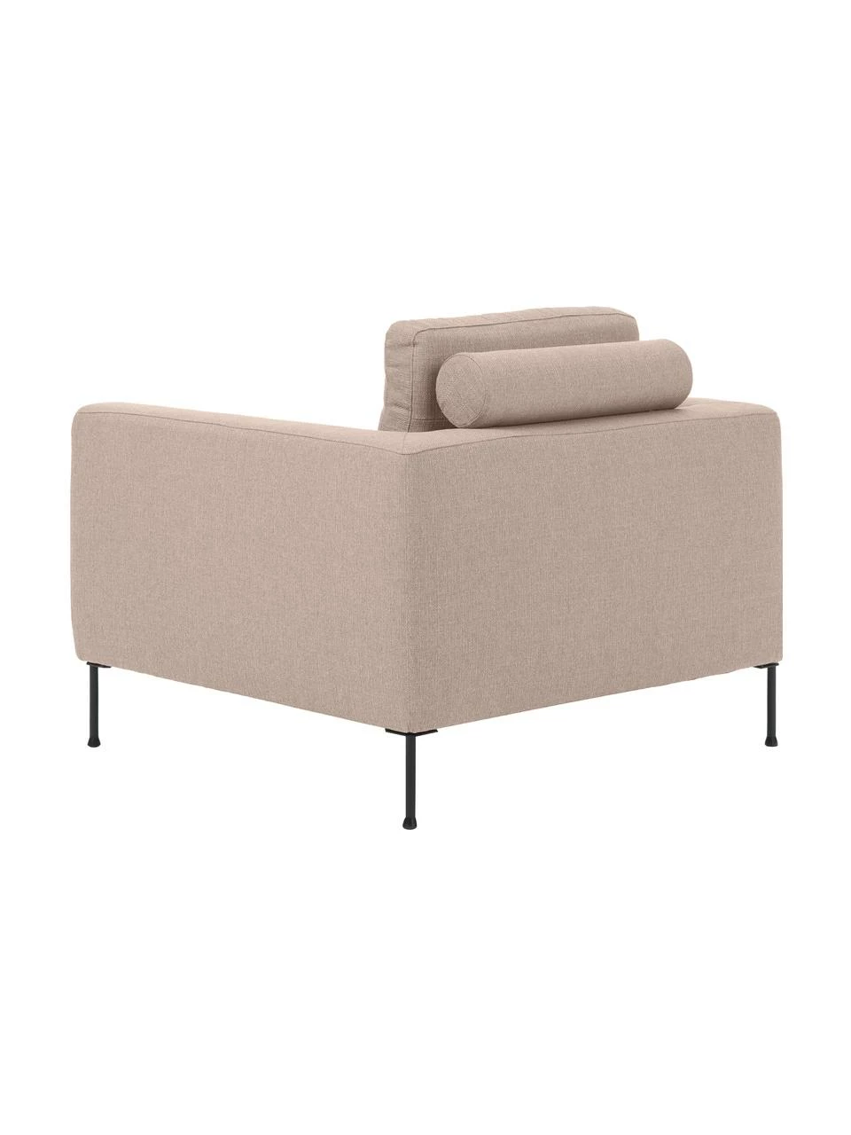 Westwing Collection Fauteuil lounge taupe avec pieds en métal Cucita, larg. 98 x prof. 94 cm 5 Westwing Collection Fauteuil lounge taupe avec pieds en métal Cucita, larg. 98 x prof. 94 cm – Image 5