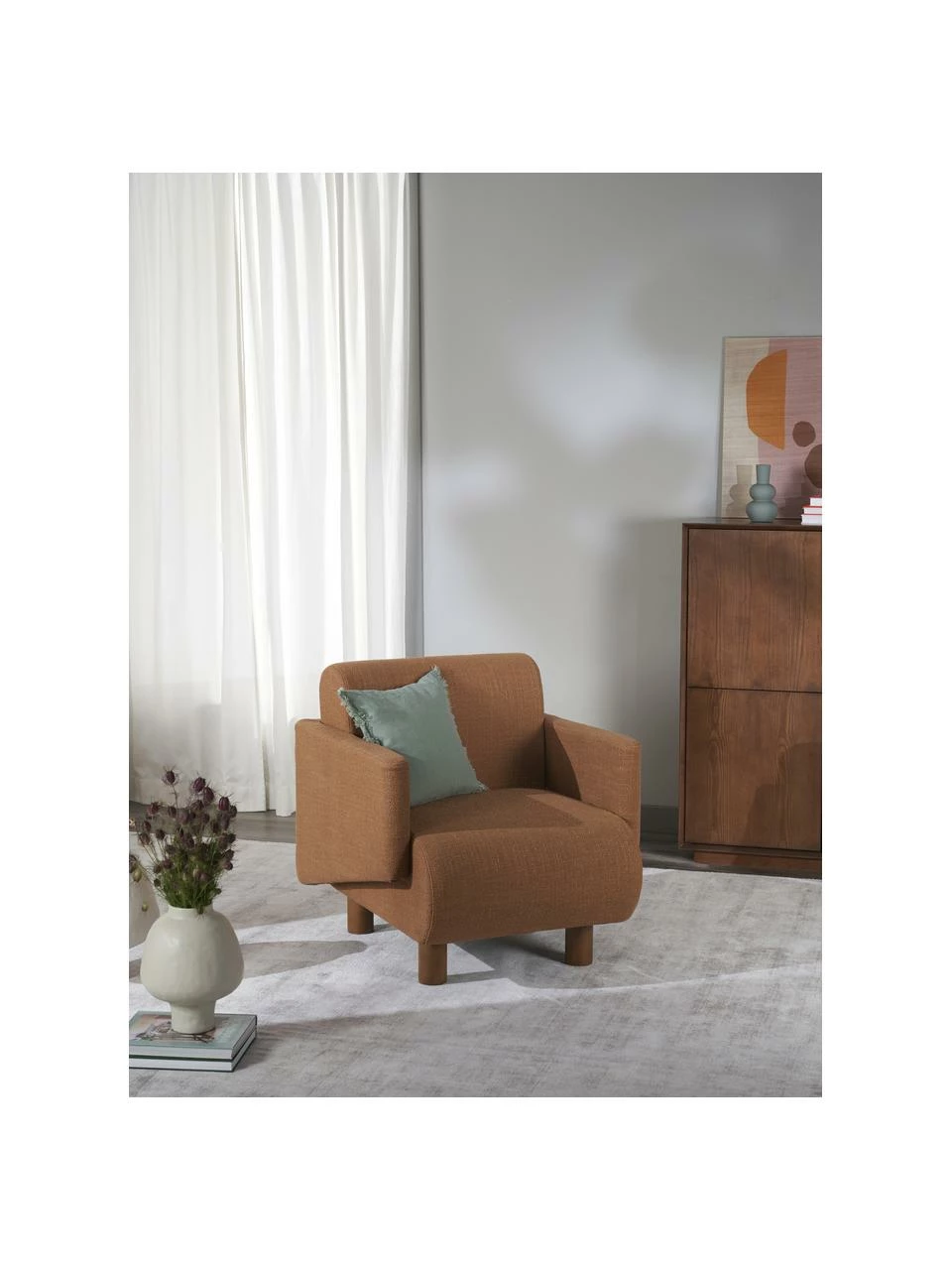 Westwing Collection Fauteuil lounge tissu bouclé Coco, larg. 92 x prof. 79 cmSeulement 1 produit disponible 2 Westwing Collection Fauteuil lounge tissu bouclé Coco, larg. 92 x prof. 79 cmSeulement 1 produit disponible – Image 2