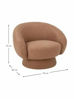 Bloomingville Fauteuil lounge tissu bouclé brun Ted, larg. 93 x prof. 82 cmDisponibilité limitée 9 Bloomingville Fauteuil lounge tissu bouclé brun Ted, larg. 93 x prof. 82 cmDisponibilité limitée -furniture Soldes Fauteuil lounge tissu boucle brun Ted 3