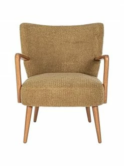 Bizzotto Fauteuil lounge tissu peluche Moritz, larg. 67 x prof. 74 cm -furniture Soldes Fauteuil lounge tissu peluche Moritz 3