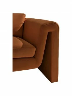 Fauteuil lounge velours brun Mika, larg. 105 x prof. 88 cm 10 Fauteuil lounge velours brun Mika, larg. 105 x prof. 88 cm -furniture Soldes Fauteuil lounge velours brun Mika 4