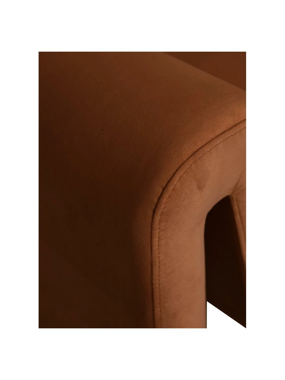 Fauteuil lounge velours brun Mika, larg. 105 x prof. 88 cm 6 Fauteuil lounge velours brun Mika, larg. 105 x prof. 88 cm – Image 6