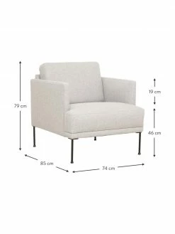 Westwing Collection Fauteuil moderne beige Fluente, larg. 74 x prof. 85 cm 8 Westwing Collection Fauteuil moderne beige Fluente, larg. 74 x prof. 85 cm -furniture Soldes Fauteuil moderne beige Fluente 2