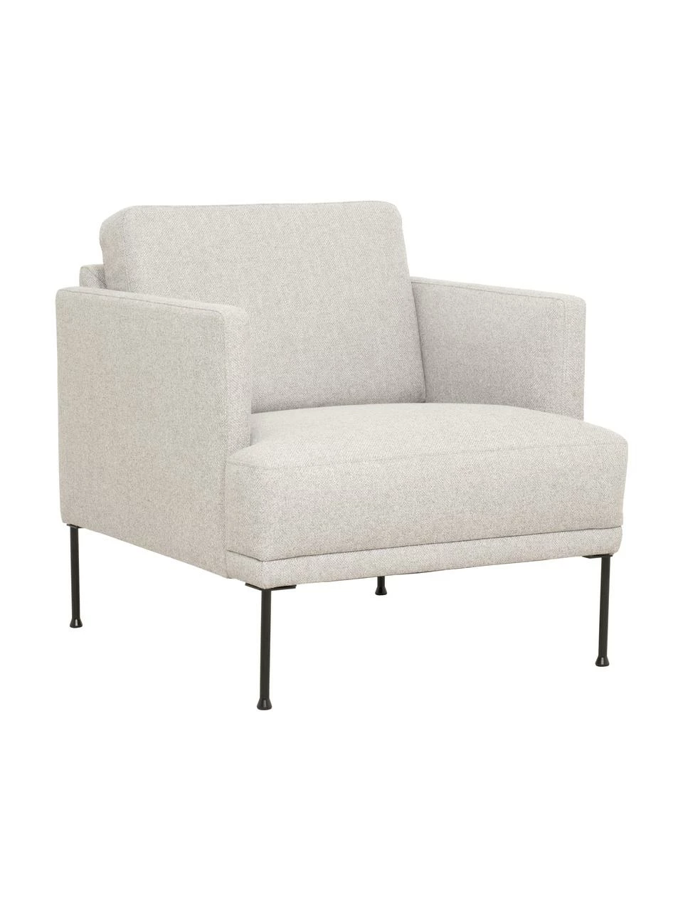 Westwing Collection Fauteuil moderne beige Fluente, larg. 74 x prof. 85 cm 1 Westwing Collection Fauteuil moderne beige Fluente, larg. 74 x prof. 85 cm