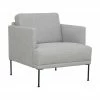 Westwing Collection Fauteuil moderne gris clair Fluente, larg. 74 x prof. 85 cm
