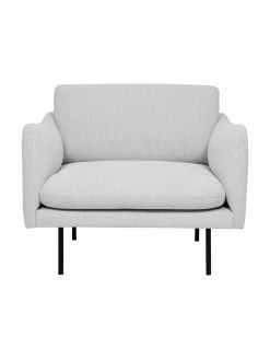 Westwing Collection Fauteuil moderne gris clair Moby, larg. 90 x prof. 90 cm -furniture Soldes Fauteuil moderne gris clair Moby 3