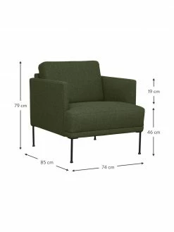 Westwing Collection Fauteuil moderne vert foncé Fluente, larg. 74 x prof. 85 cm 8 Westwing Collection Fauteuil moderne vert foncé Fluente, larg. 74 x prof. 85 cm -furniture Soldes Fauteuil moderne vert fonce Fluente 2
