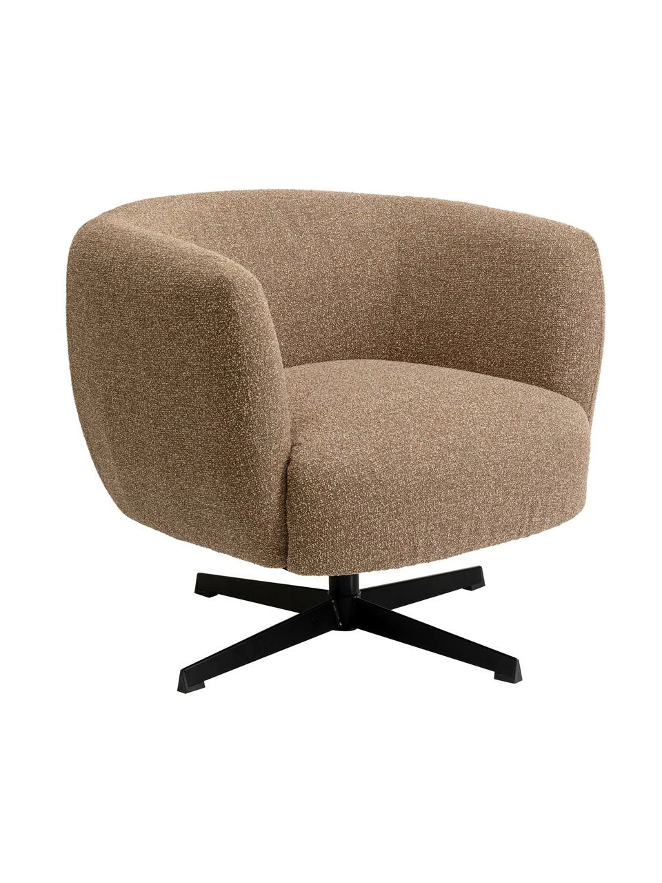 Kare Design Fauteuil pivotant beige Ricky, larg. 56 x prof. 55 cm 1 Kare Design Fauteuil pivotant beige Ricky, larg. 56 x prof. 55 cm